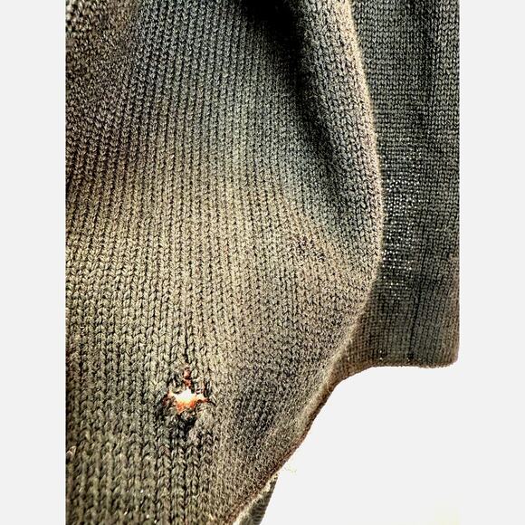 VTG St John Knit Bodysuit Top Womens M Black 80s Long Slvd Scarf Flaw Rare NWT - Picture 8 of 10